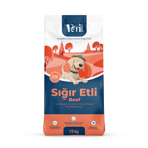 petipure kopek sigir etli 15kg vitrin