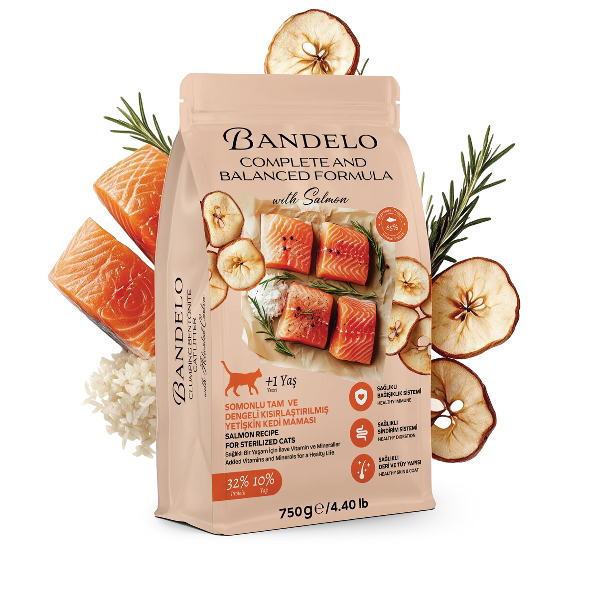 Bandelo Somonlu Kısırlaştırılmış Kuru Kedi Maması