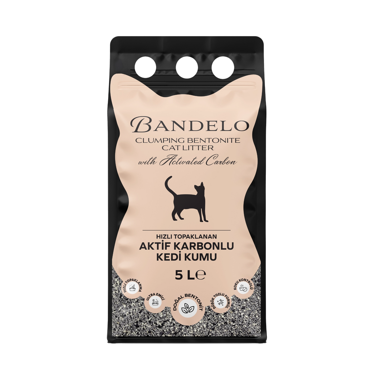 Bandelo Aktif Karbonlu Parfümsüz Kedi Kumu