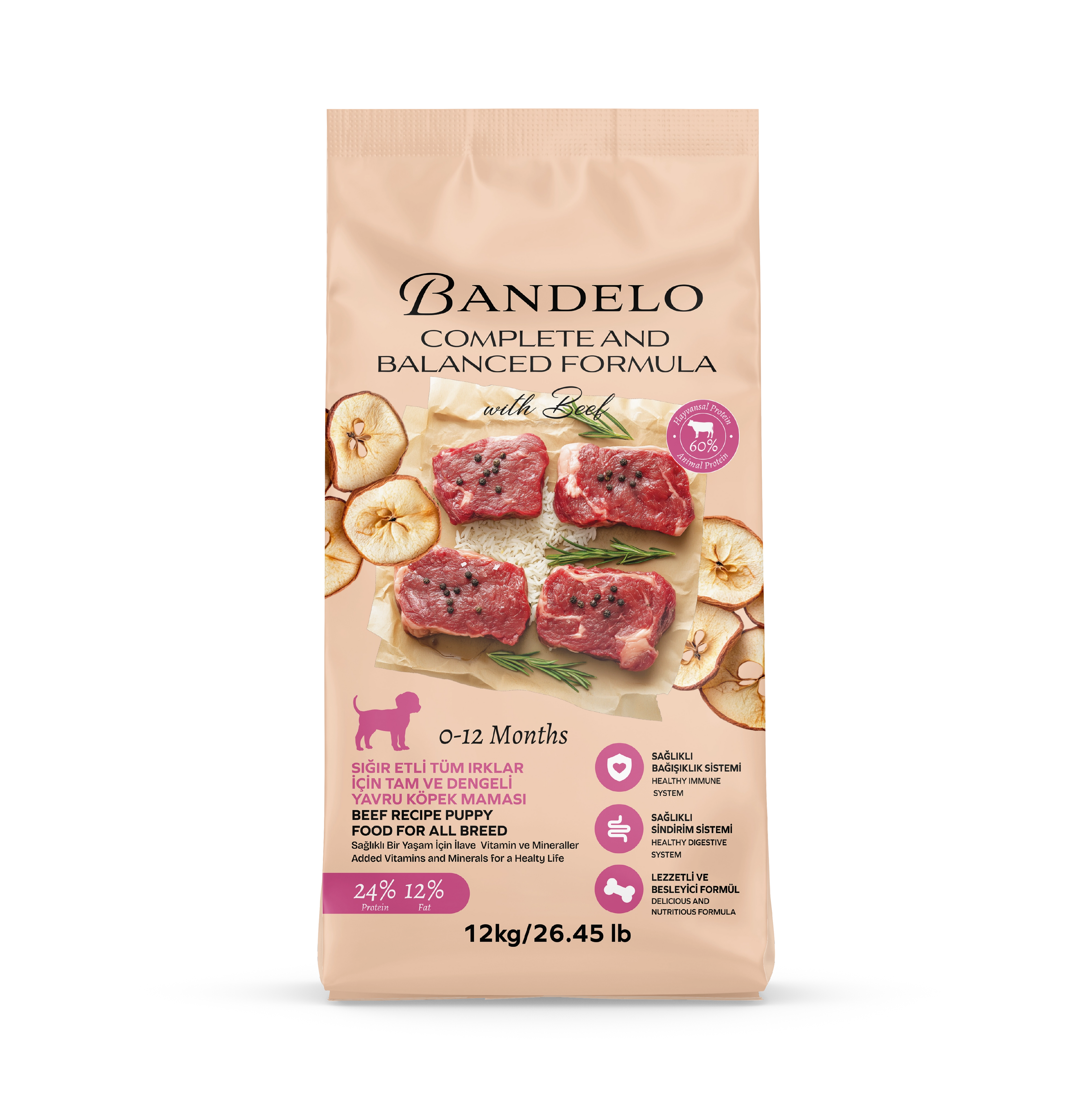 Bandelo Sığır Etli Yavru Kuru Köpek Maması
