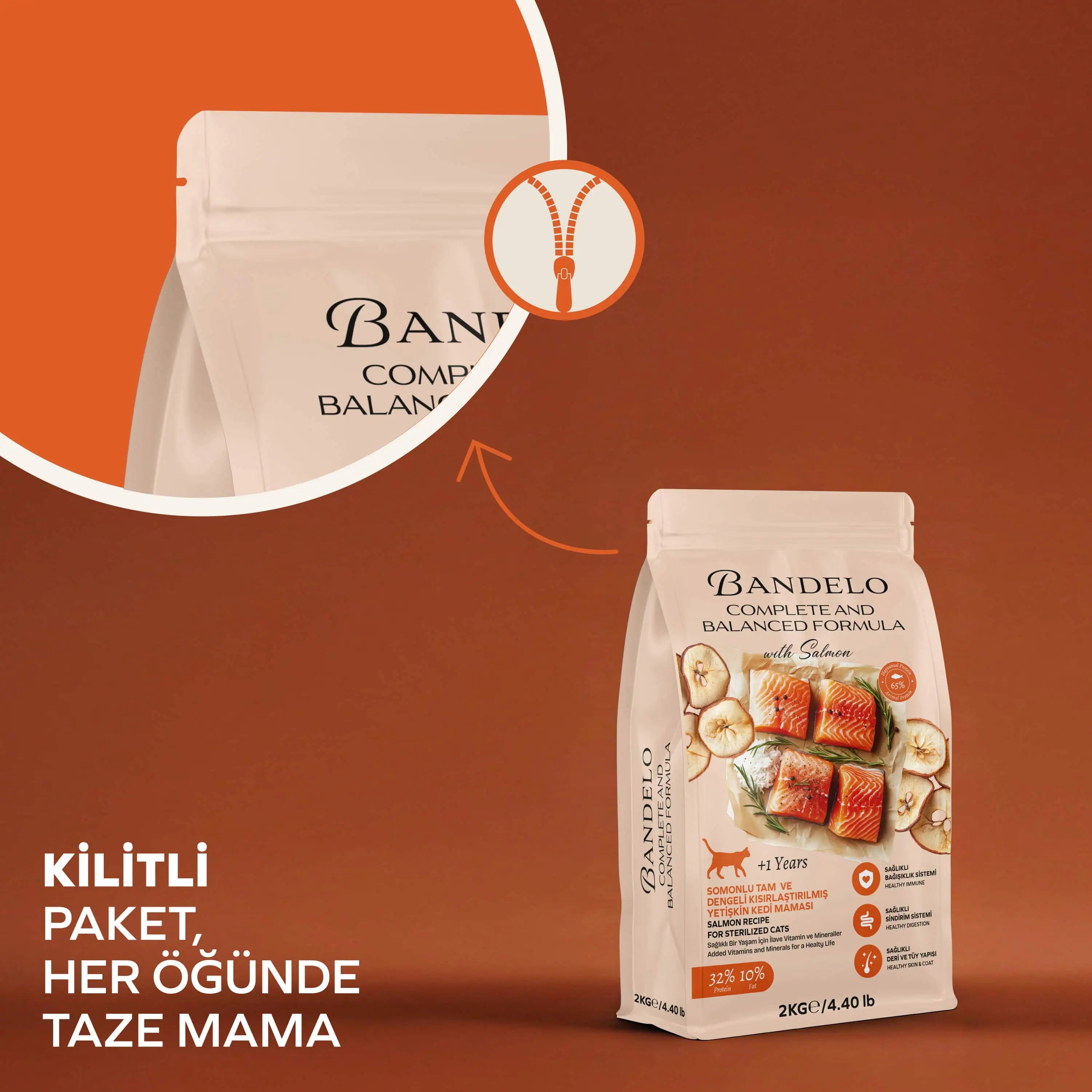 Bandelo Somonlu Kısırlaştırılmış Kuru Kedi Maması