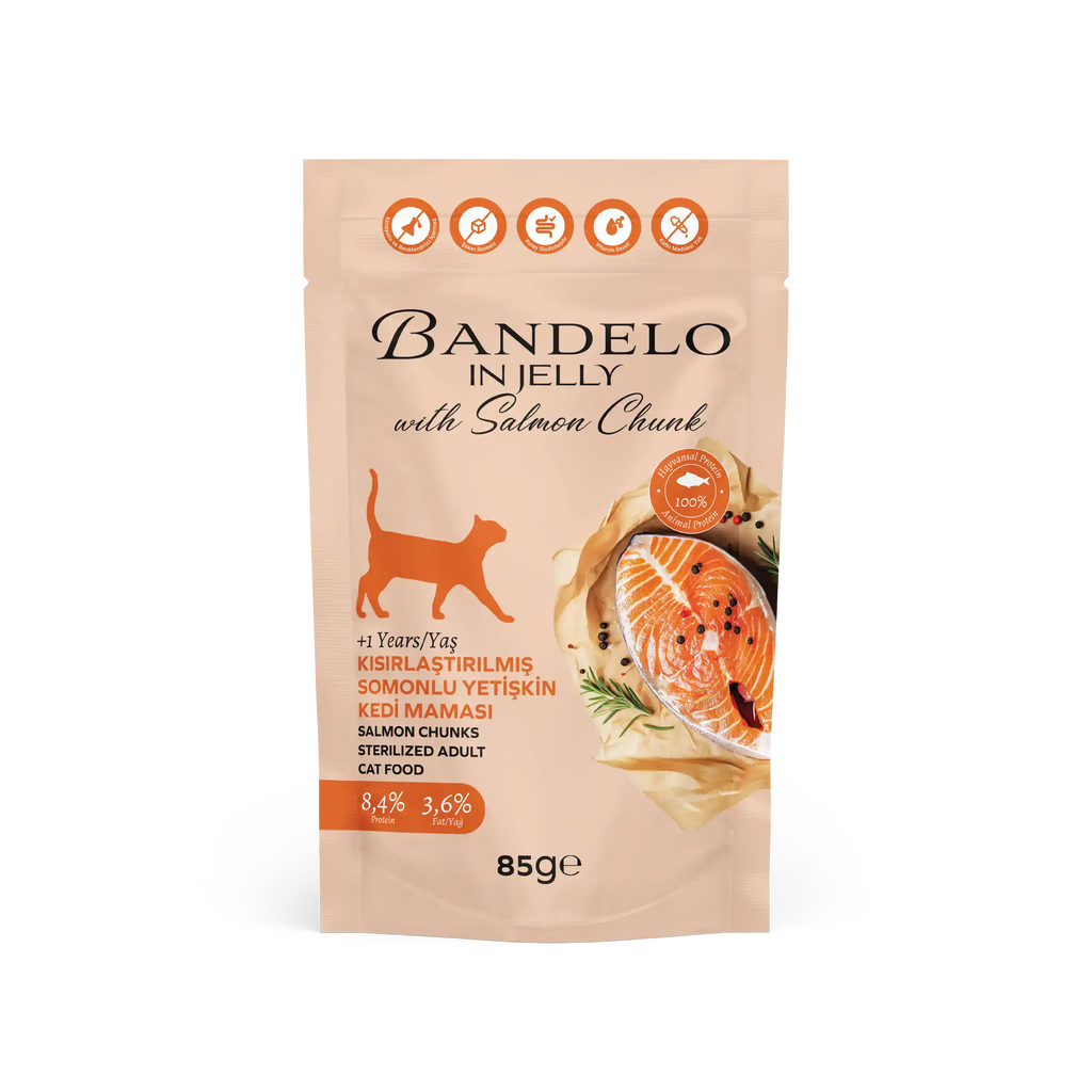 Bandelo Somonlu Kısırlaştırılmış Kedi Pouch 85 g