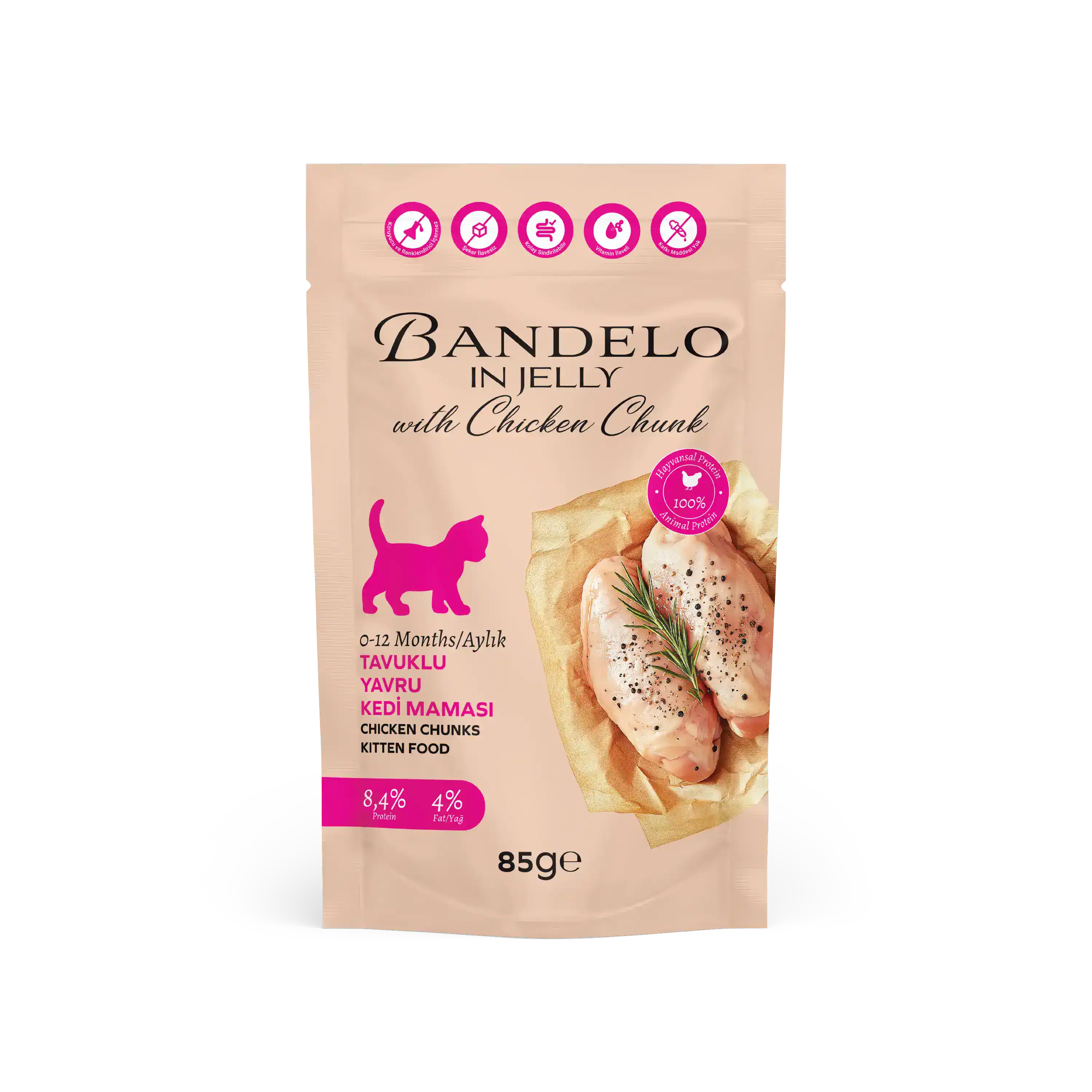 Bandelo Tavuklu Jöle Yavru Kedi Pouch 85 g