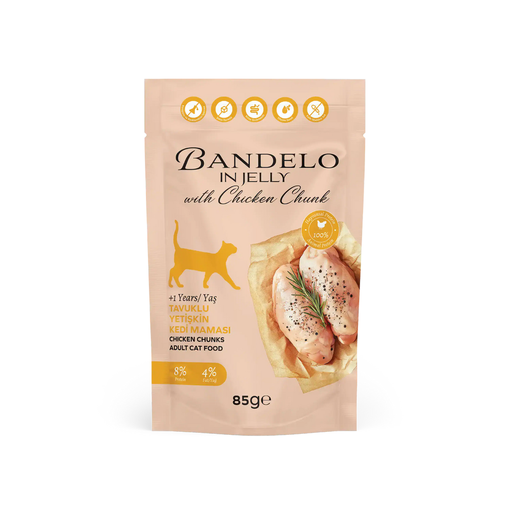 Bandelo Tavuklu Jöle Yetişkin Kedi Pouch 85 g