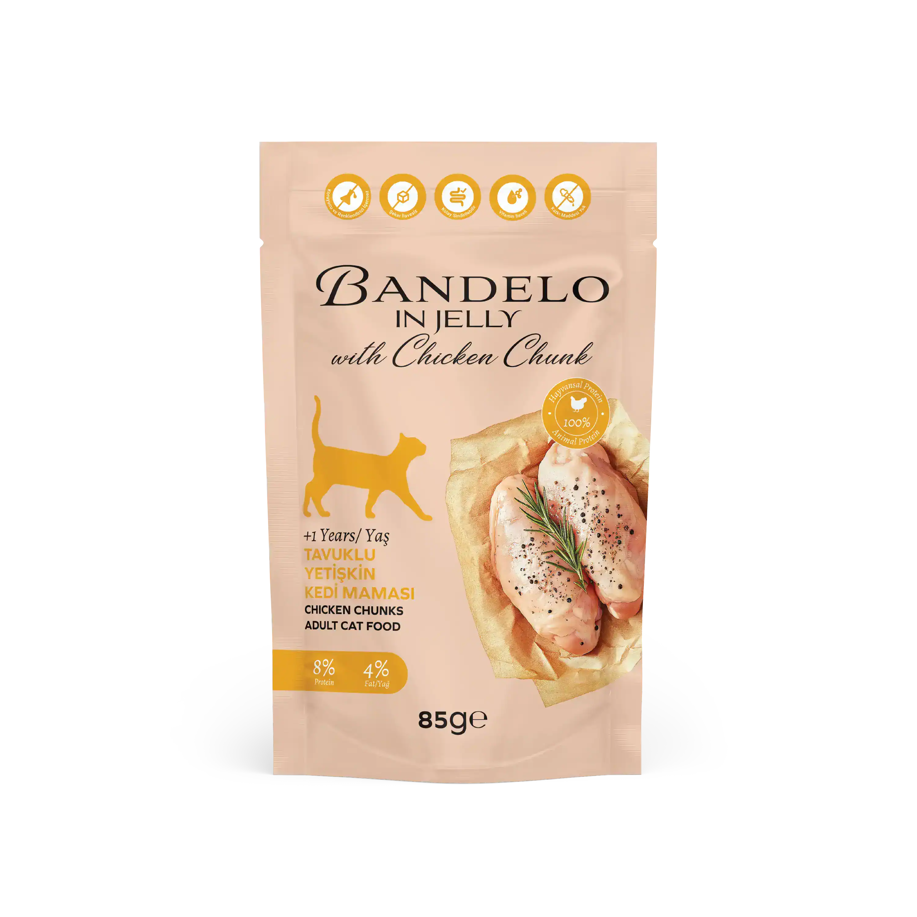 Bandelo Tavuklu Jöle Yetişkin Kedi Pouch 85 g