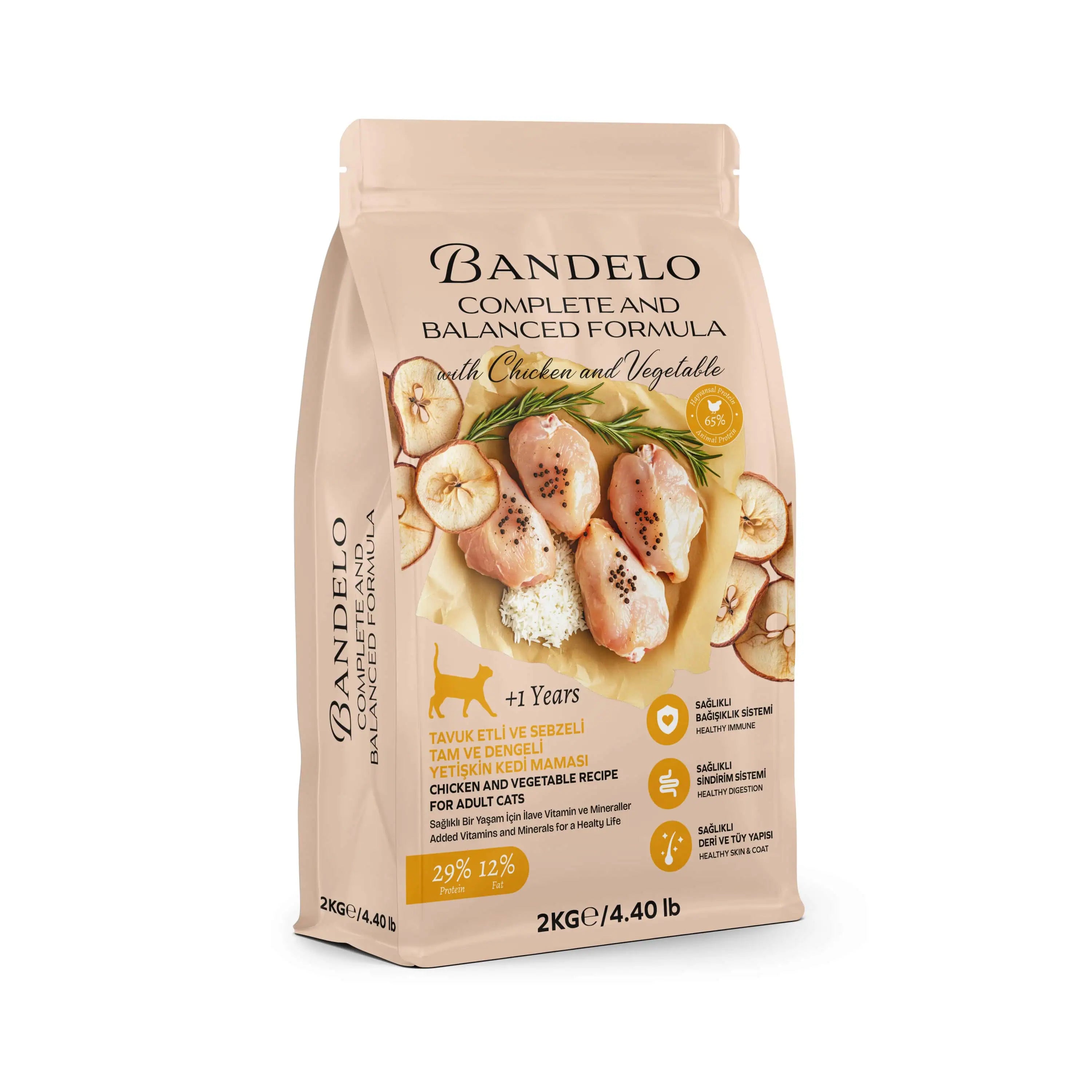Bandelo Tavuklu Sebzeli Yetişkin Kuru Kedi Maması