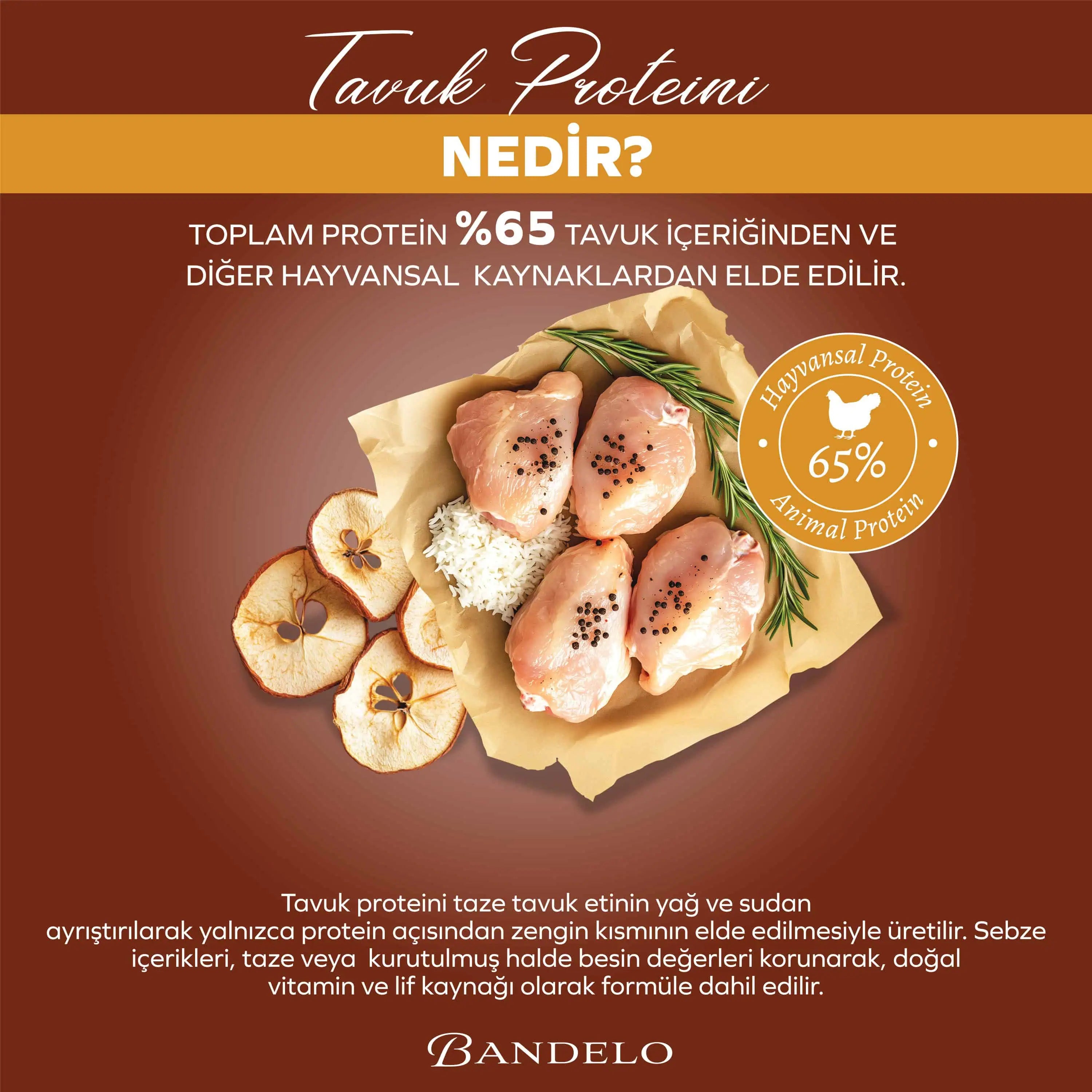Bandelo Tavuklu Sebzeli Yetişkin Kuru Kedi Maması