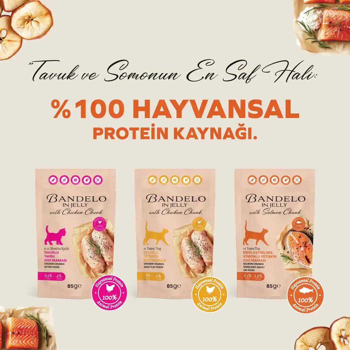 Jöle içinde saf protein.