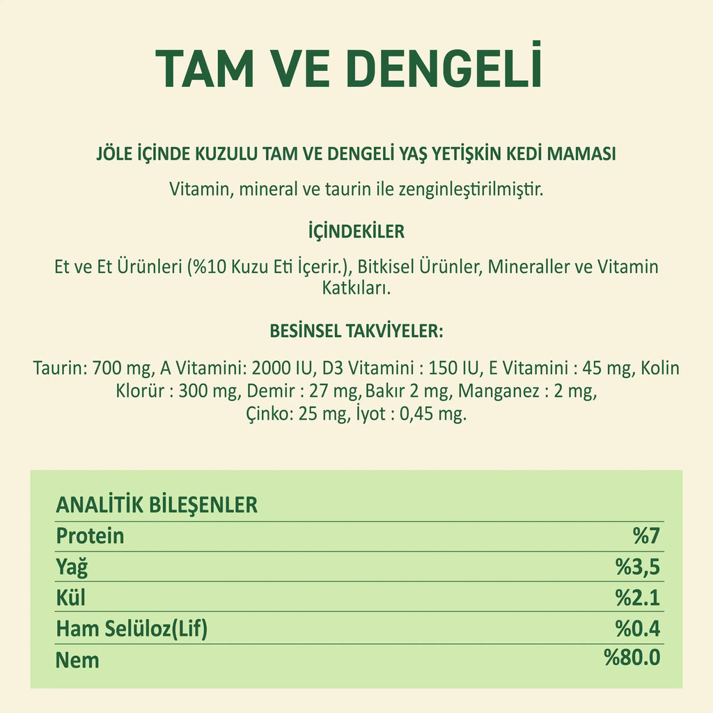Petipure Kuzu Etli Jöle Yetişkin Kedi Pouch 85 g