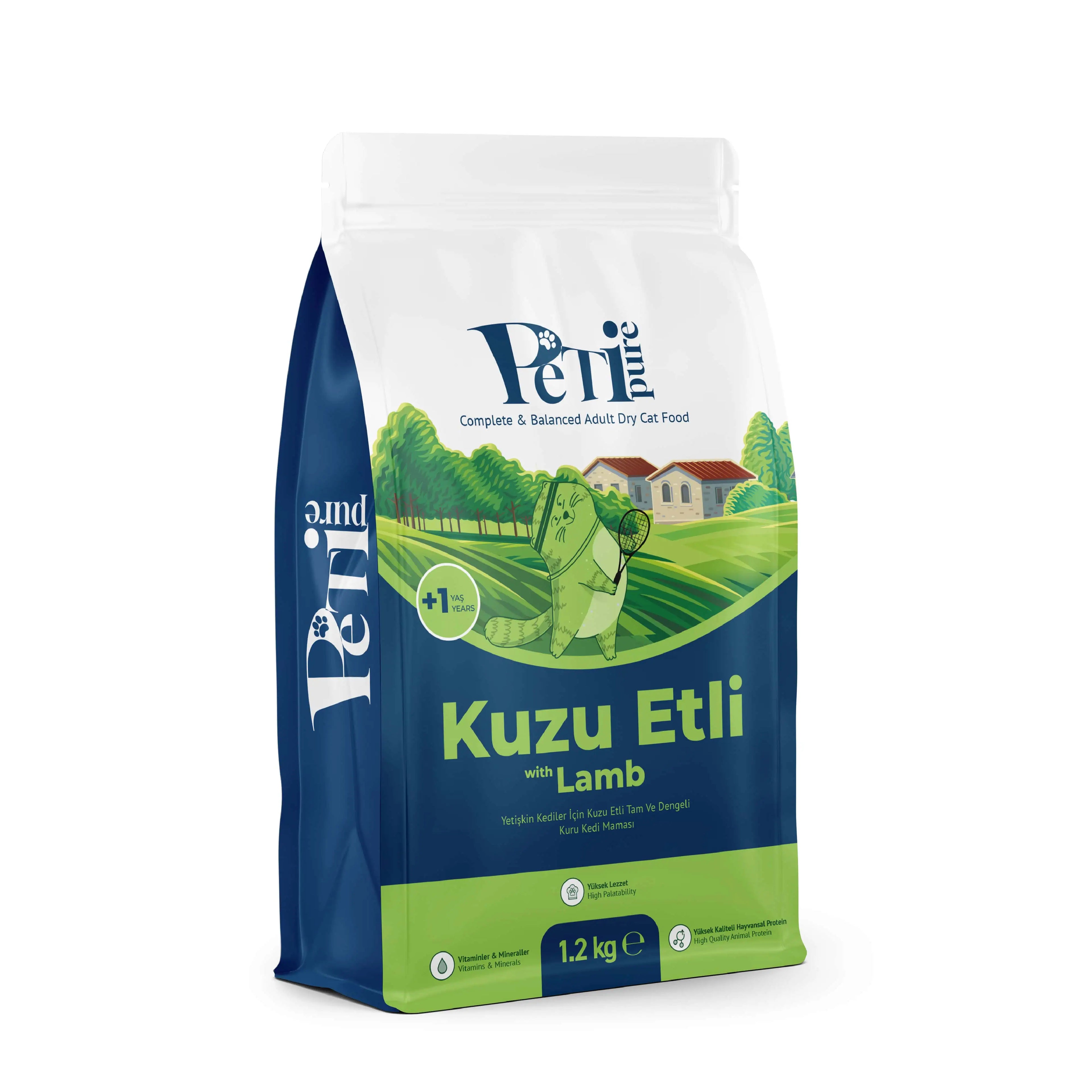Petipure Kuzu Etli Yetişkin Kuru Kedi Maması