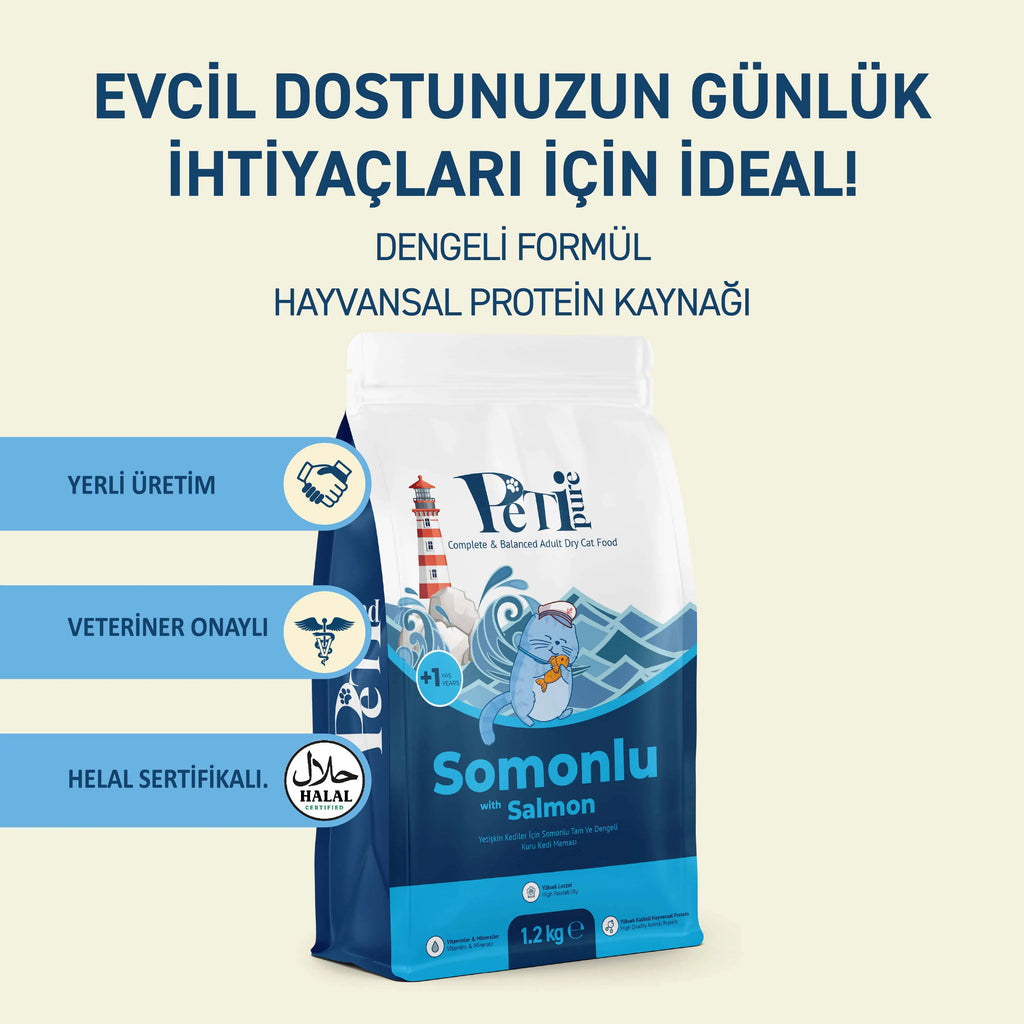 Petipure Somonlu Yetişkin Kuru Kedi Maması