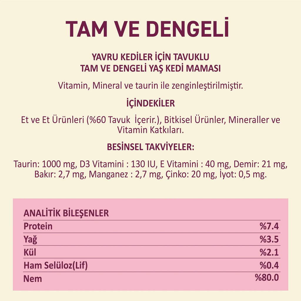 Petipure Tavuklu Jöle Yavru Kedi Pouch 85 g