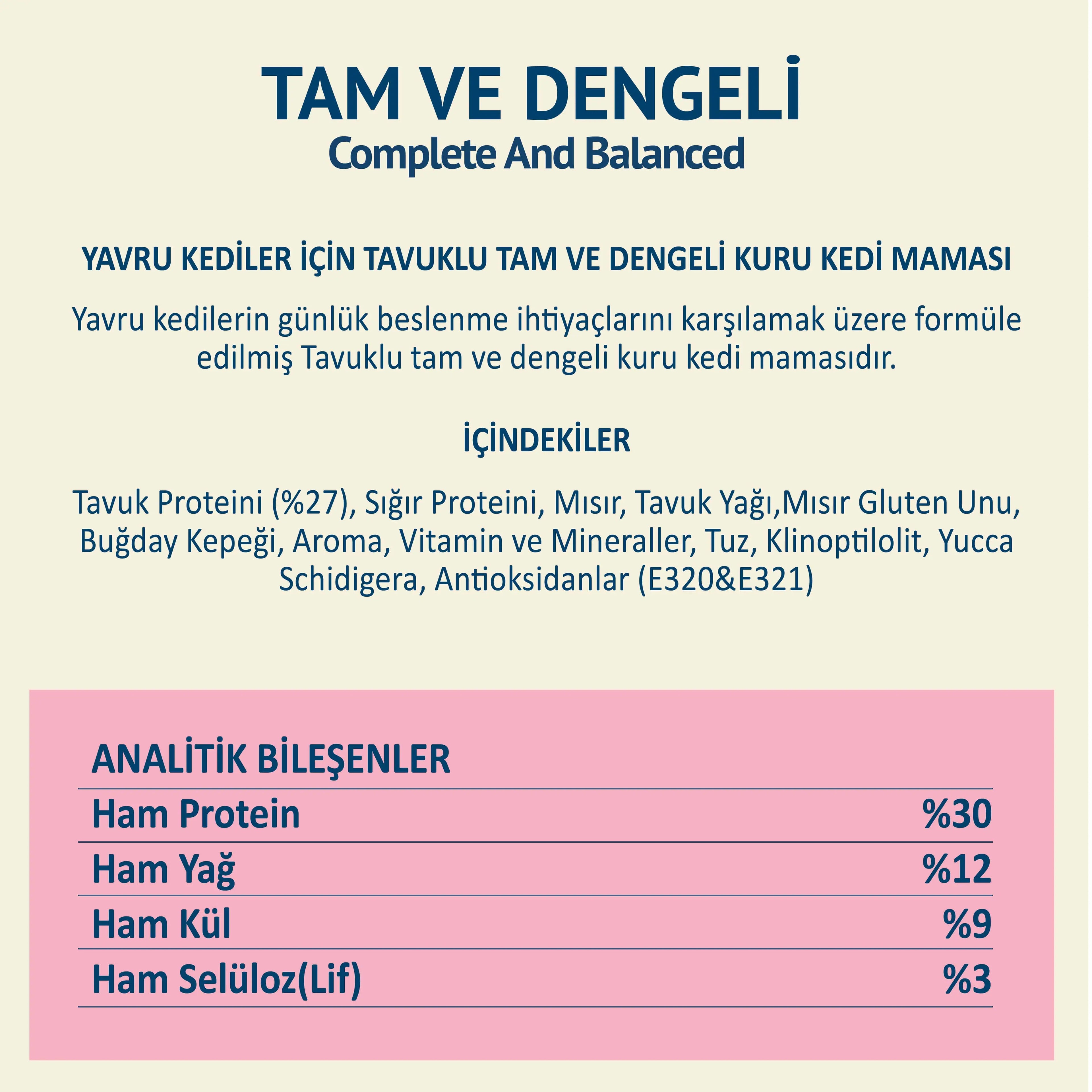Petipure Tavuklu Yavru Kuru Kedi Maması