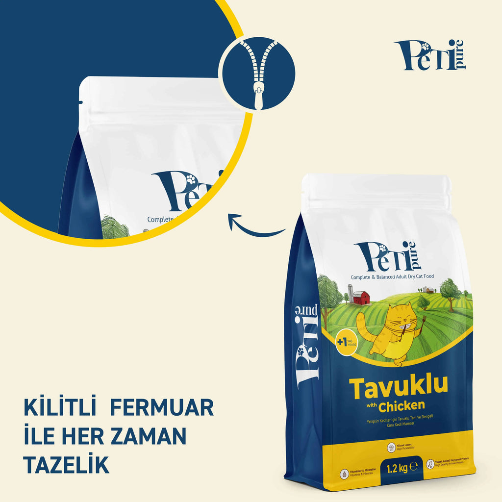 Petipure Tavuklu Yetişkin Kuru Kedi Maması