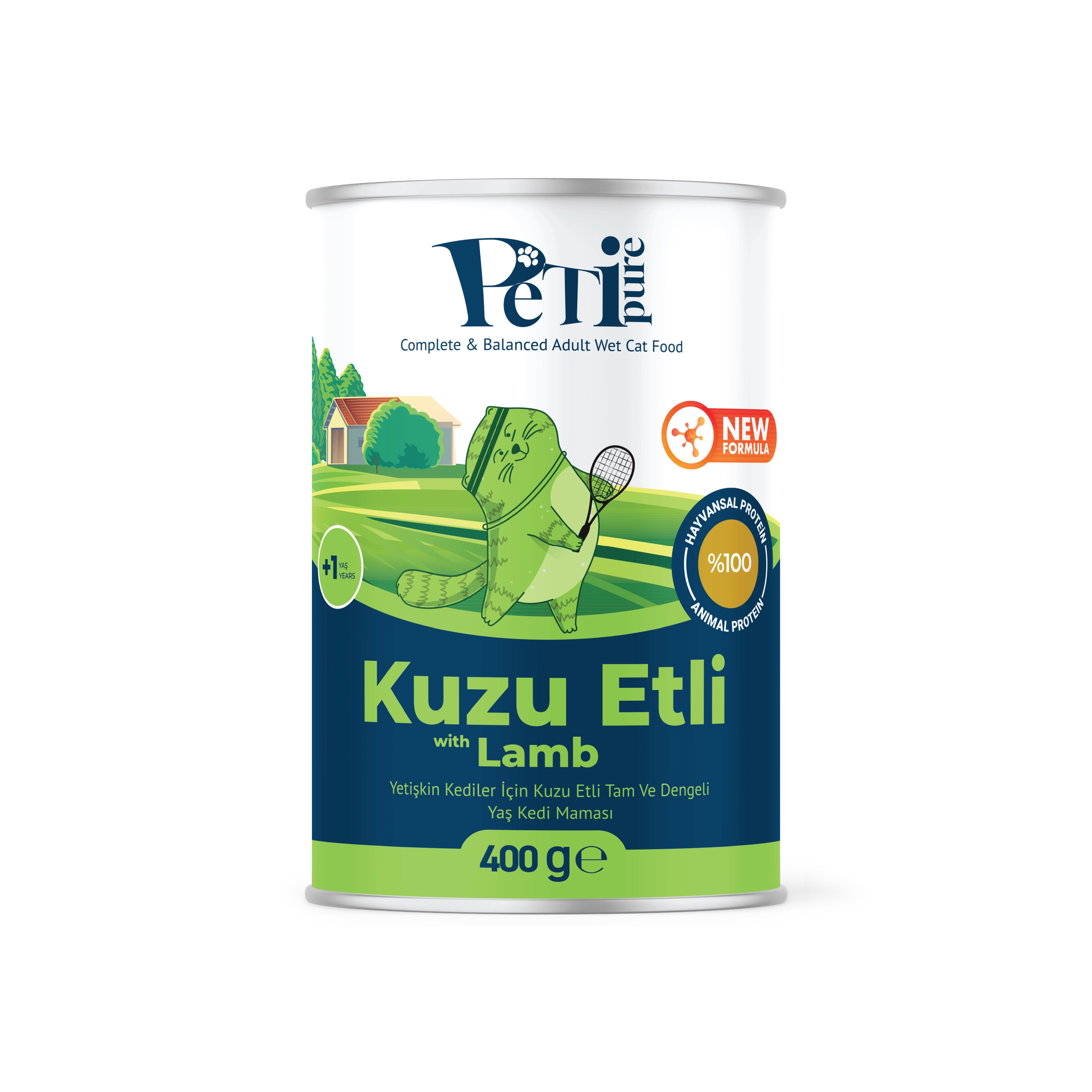 Petipure Kuzu Etli Jöle Yetişkin Kedi Konservesi 400 g