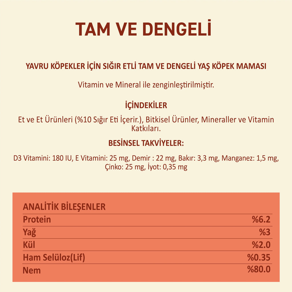 Petipure Sığır Etli Yavru Köpek Konservesi 400 g