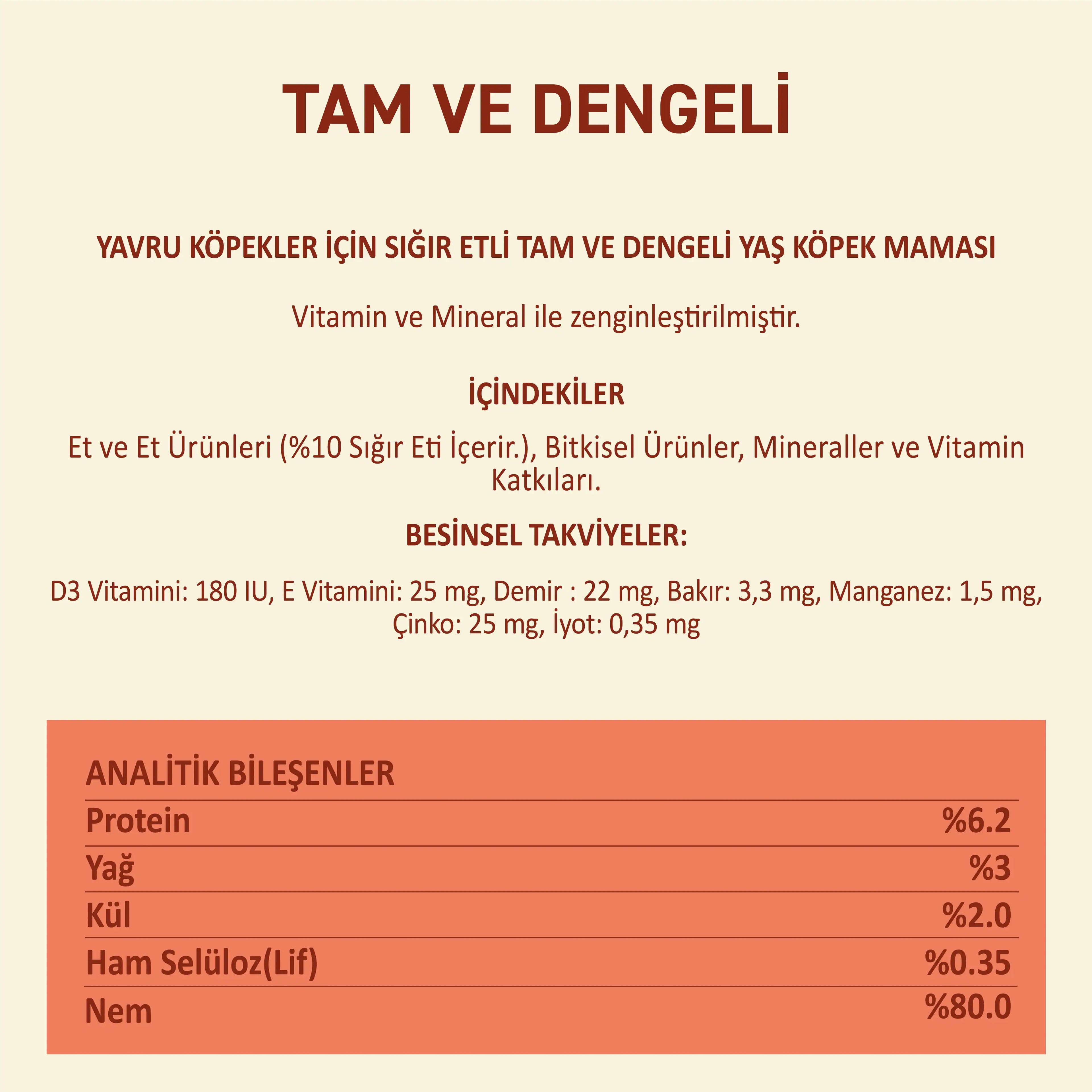 Petipure Sığır Etli Yavru Köpek Konservesi 400 g