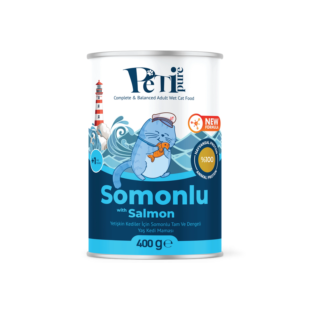 Petipure Somonlu Jöle Yetişkin Kedi Konservesi 400 g