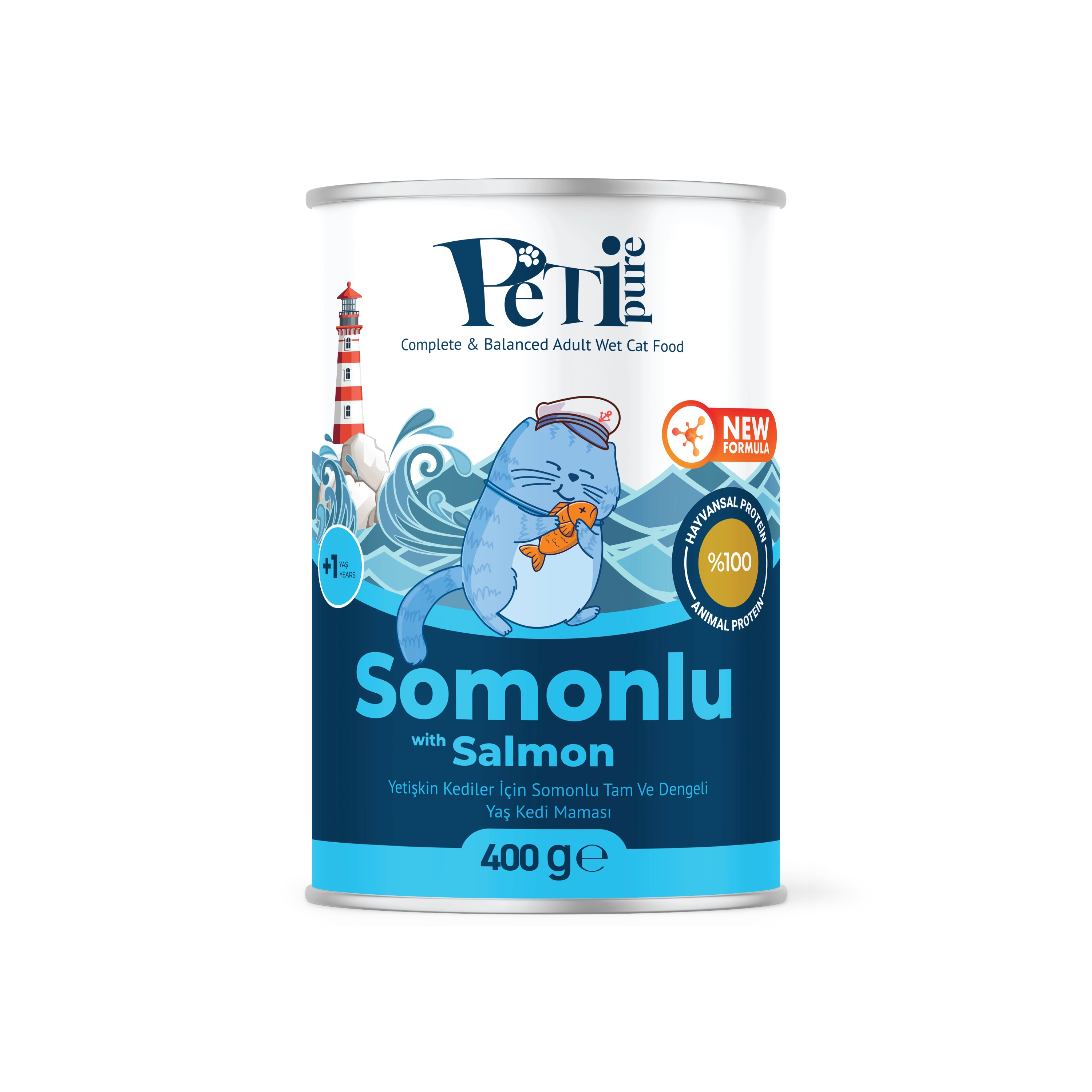 Petipure Somonlu Jöle Yetişkin Kedi Konservesi 400 g