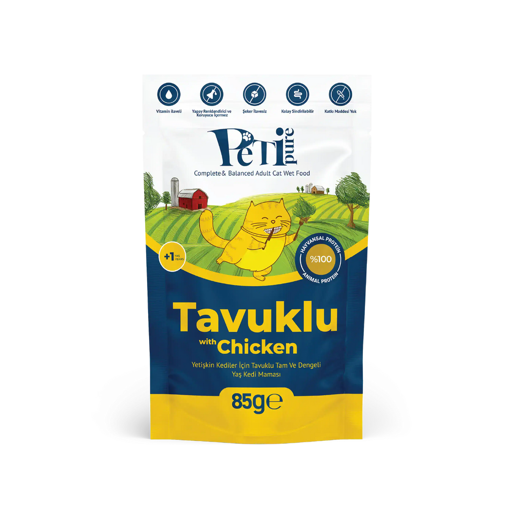 Petipure Tavuklu Jöle Yetişkin Kedi Pouch 85 g