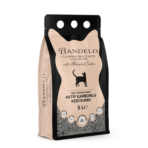 Bandelo Aktif Karbonlu Parfümsüz Kedi Kumu 5 lt