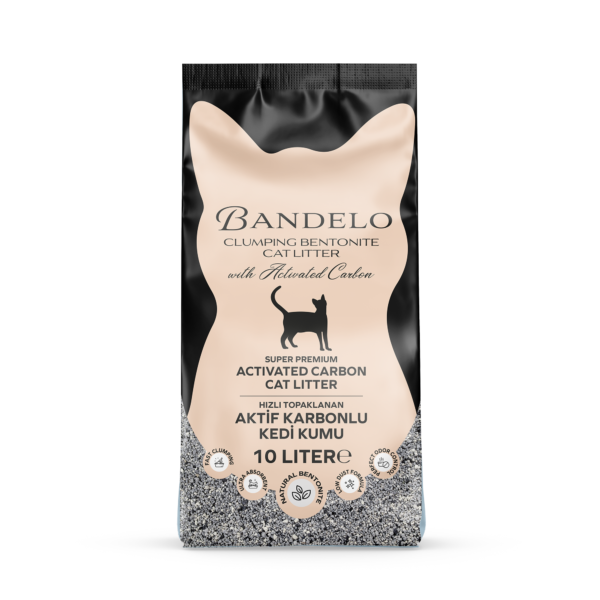 Bandelo Aktif karbonlu Tozsuz ve Parfümsüz Kedi Kumu