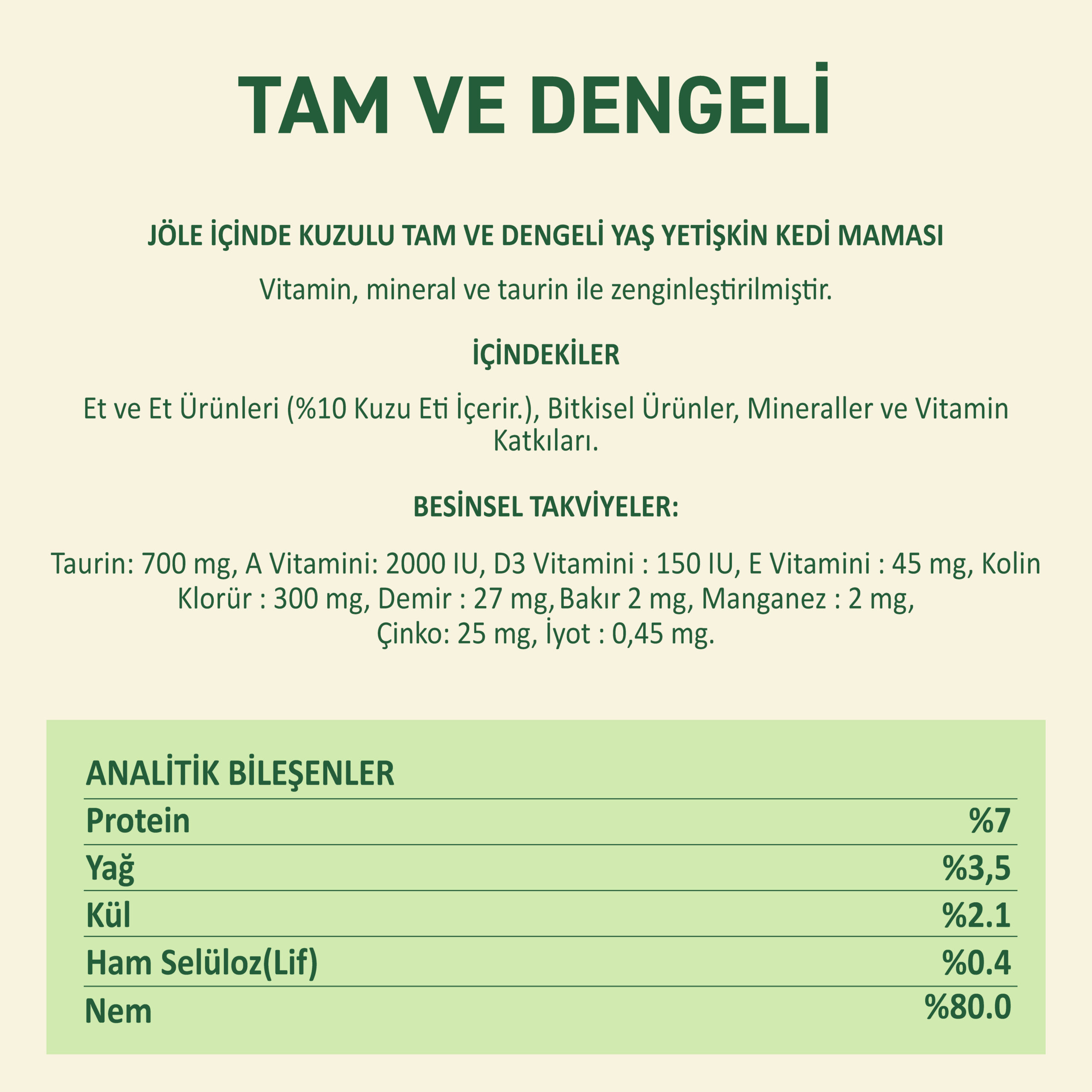 Petipure Yaş Kedi Maması Kuzu Etli Yetişkin Kedi Yaş Pouch Mama 85 Gram002