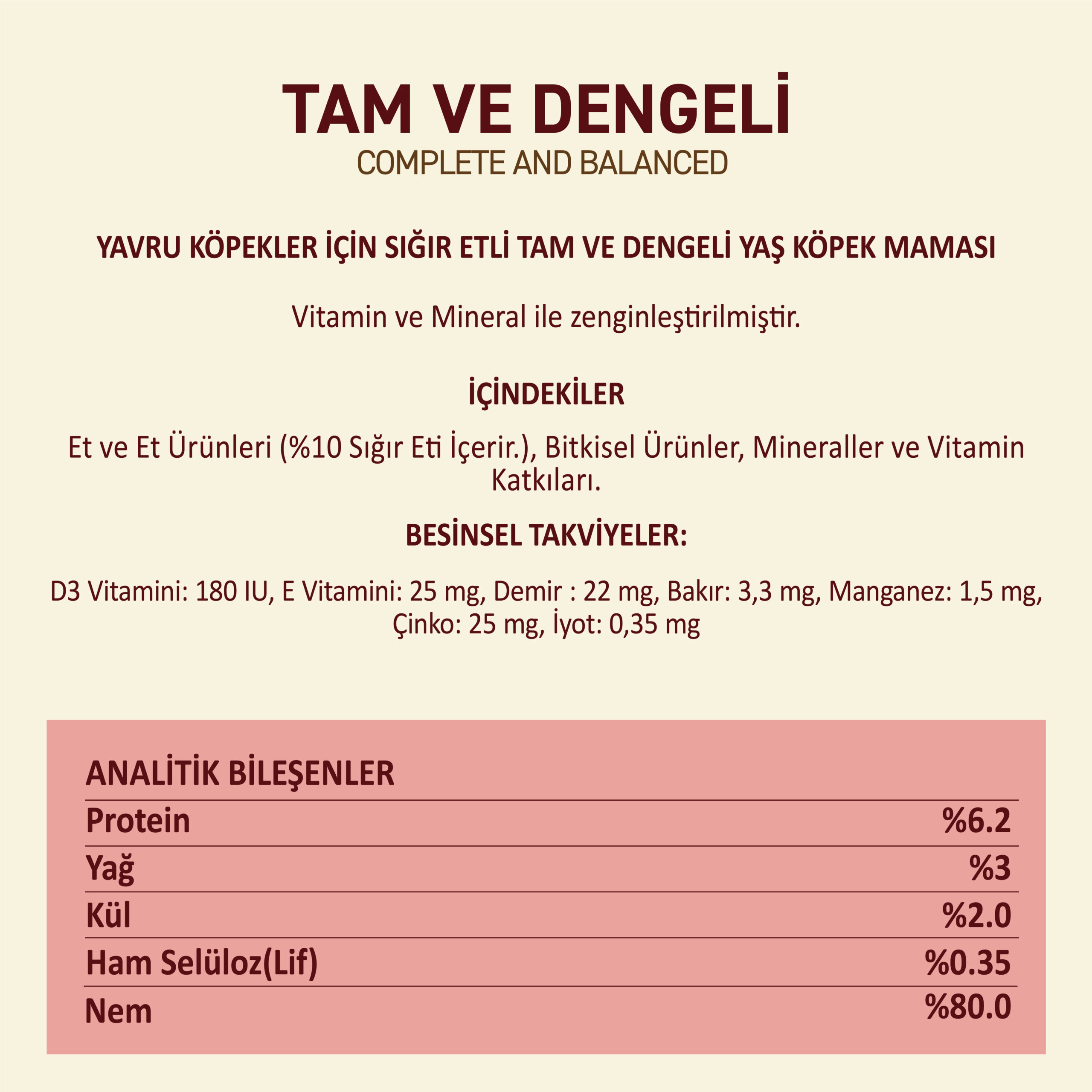 PetipureYavruSığırEtliYaşKöpekMaması400Gram001
