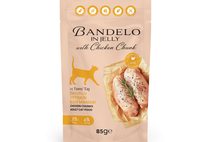 Yaş Kedi Maması Bandelo Tavuklu Yetişkin Kedi Konservesi