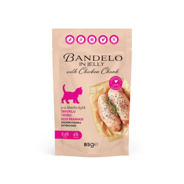 Bandelo Jöle İçinde Tavuklu Yavru Yaş Kedi Maması