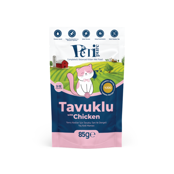 Petipure Jöle İçinde Tavuklu Yavru Yaş Kedi Maması