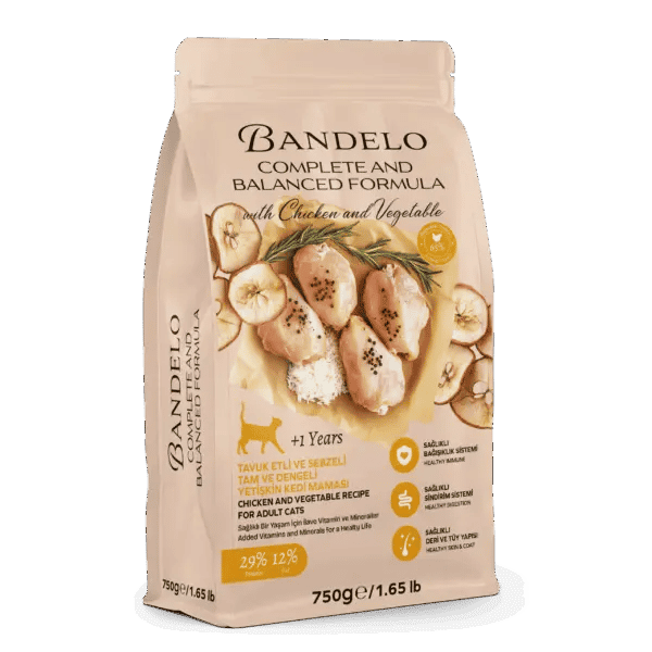 Bandelo Tavuklu ve Sebzeli Yetişkin Kuru Kedi Maması