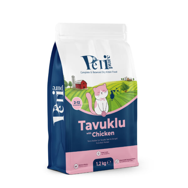 Tavuklu yavru kuru kedi maması - Petipure Kitten
