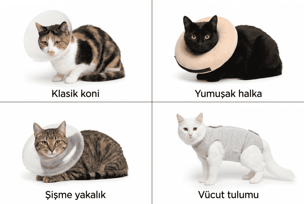 kısırlaştırılmış kedi bakımı yakalık tipleri